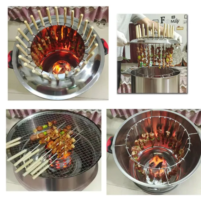 【G永盛燒烤用具店】中爐—體實惠款(不鏽鋼吊爐 燒烤爐 烤肉爐 無煙燒烤爐 戶外烤肉 烤串爐 預購12天)