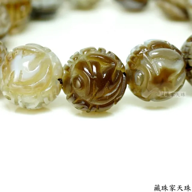 【藏珠家】精品15mm財咒天珠手鍊