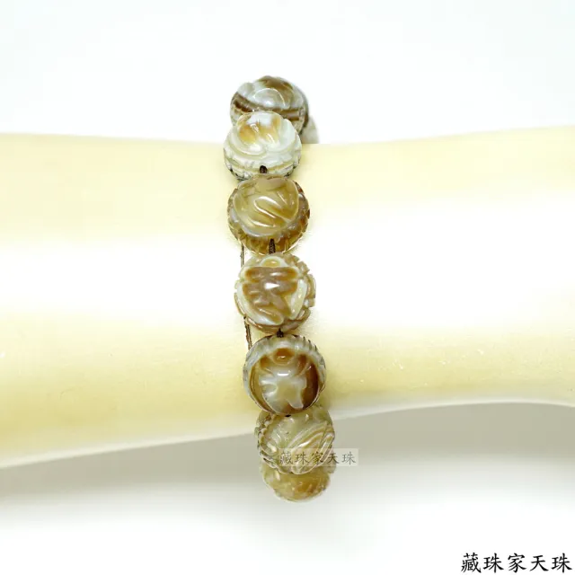 【藏珠家】精品15mm財咒天珠手鍊
