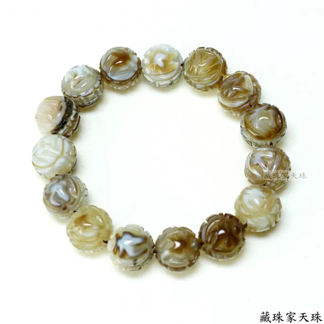 【藏珠家】精品15mm財咒天珠手鍊