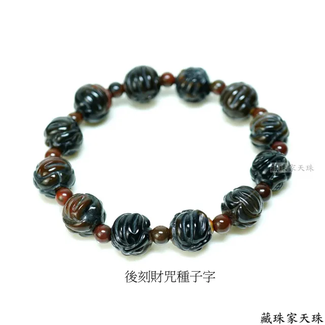 【藏珠家】12mm阿卡不動明王天珠手鍊