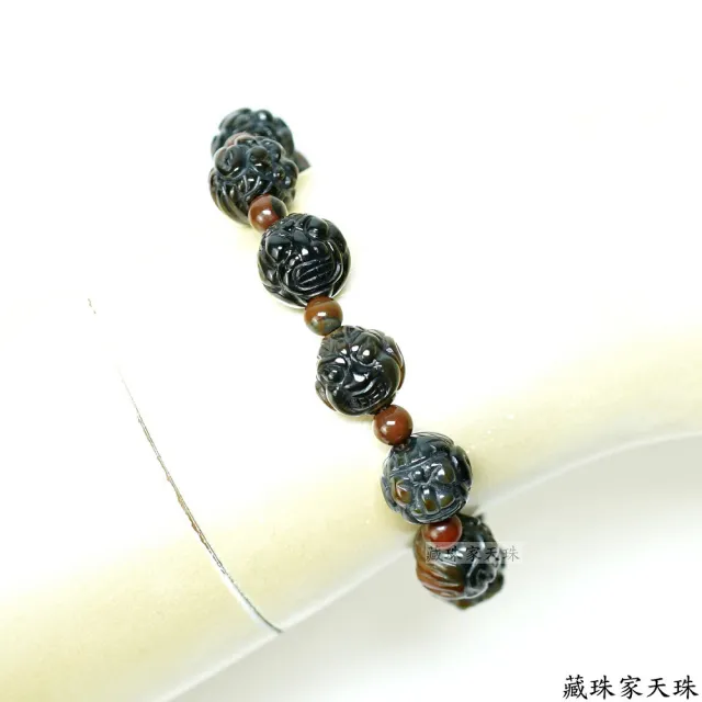 【藏珠家】12mm阿卡不動明王天珠手鍊