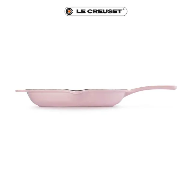 【Le Creuset】琺瑯鑄鐵鍋單柄圓煎盤26cm(雪紡粉)