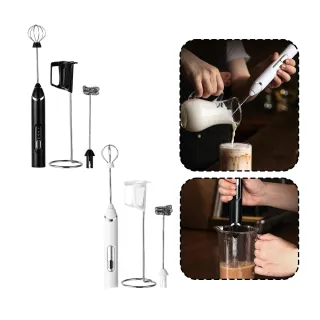 【SUNORO】家用無線手持雙頭電動打奶泡器 三段調節 自動攪拌器 打蛋器