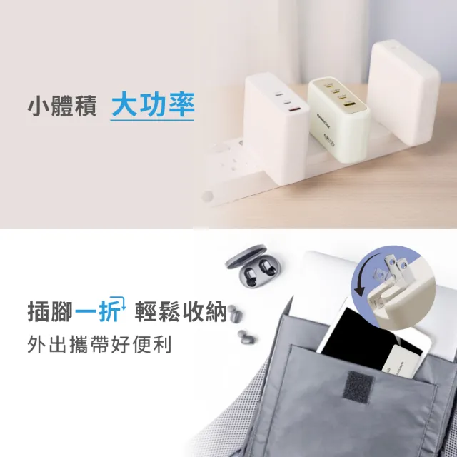 【WONDER 旺德】100W GaN氮化鎵極速智能充電器(WA-A15TS4)