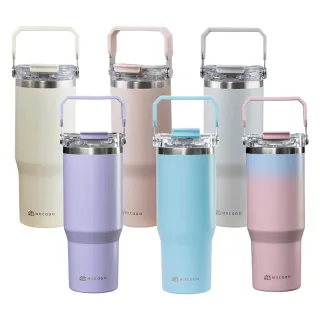 【MOCODO 伴佳家】陶瓷雙飲提提杯(耐高溫、耐磨、耐酸鹼 不卡垢、不卡味)