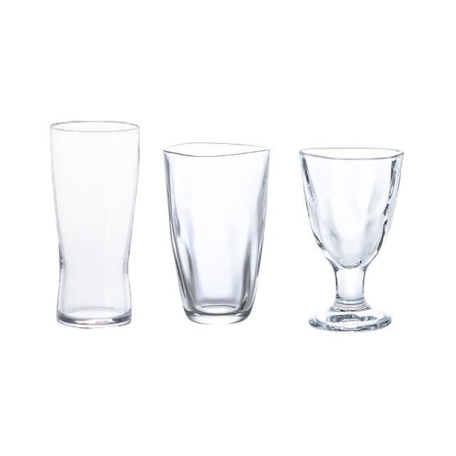 【ADERIA】日本製玻璃透明水杯 強化玻璃杯-3入組(玻璃杯 水杯 透明杯)