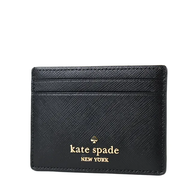 【KATE SPADE】十字紋防刮名片夾-黑色