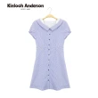 【Kinloch Anderson】小清新條紋排釦連身裙 洋裝 洋裝 金安德森女裝(KA1157004)