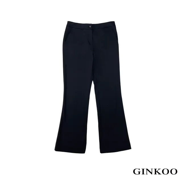 【GINKOO 俊克】合身微喇叭褲