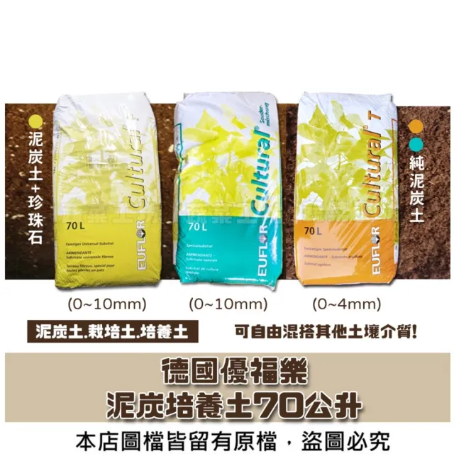 【蔬菜工坊】德國優福樂泥炭培養土70公升-黃袋.綠袋.橘袋-三種規格