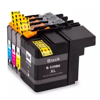 【TC】BROTHER 四色一組 LC539XL BK/LC535XL C/M/Y 高容量相容墨水組(適用 DCP-J100 DCP-J105 MFC-J200)