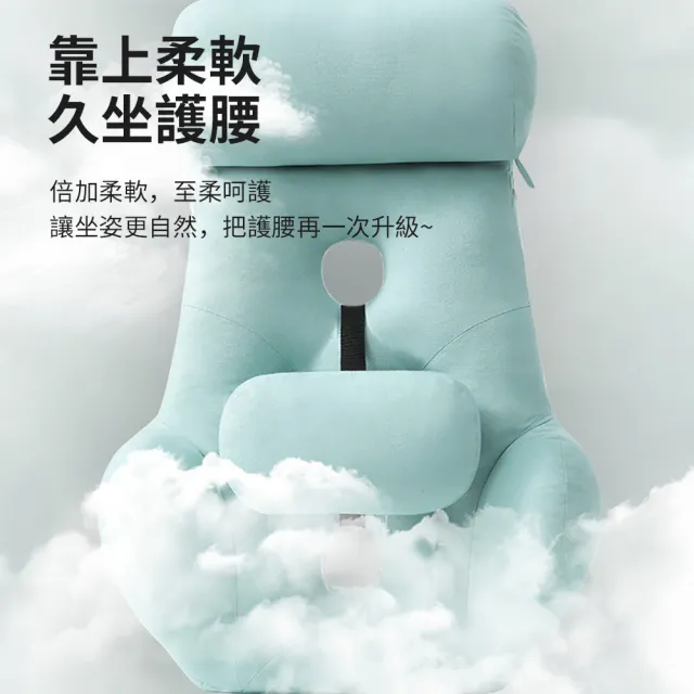 【MR.Easy】圓枕可調節記憶棉靠腰墊 加寬加高上班族座椅護腰靠墊 人體工學護背椅背墊 辦公室久坐透氣靠枕