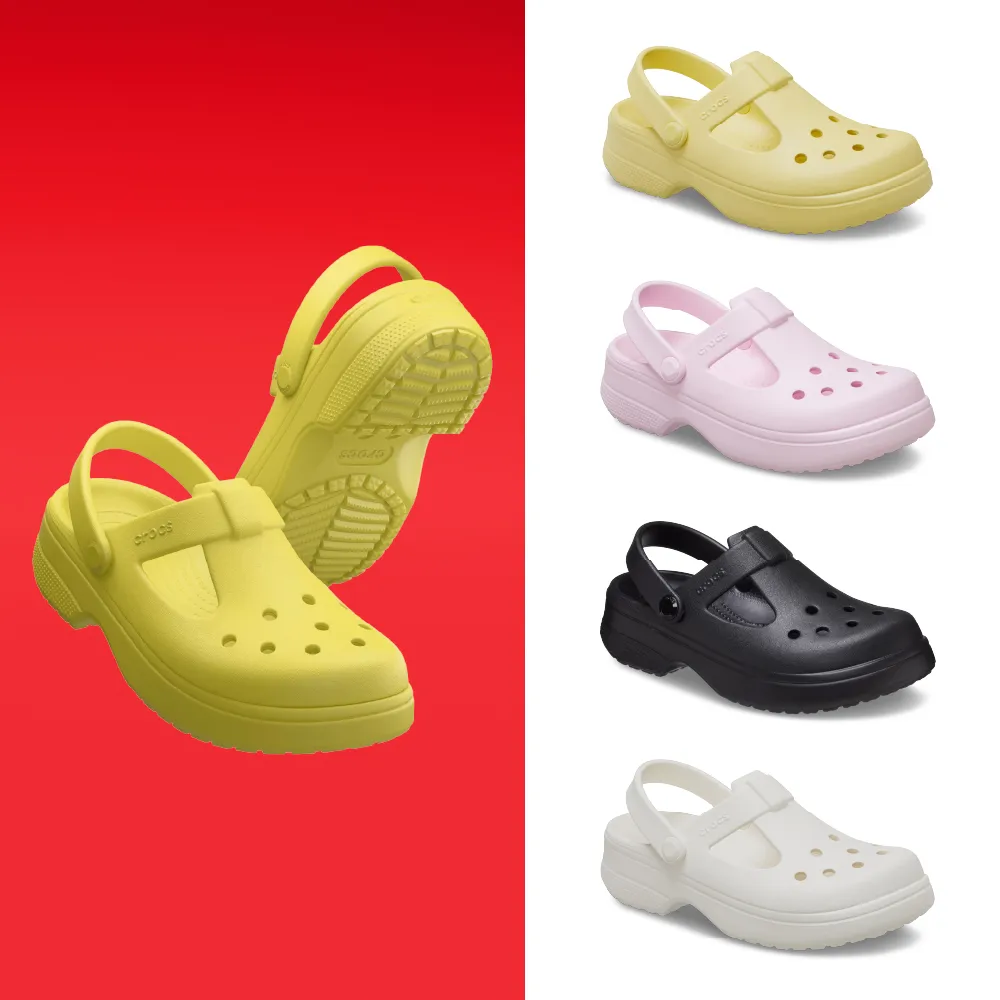 【Crocs官方直營】童鞋 經典瑪麗珍克駱格 洞洞鞋(210615)