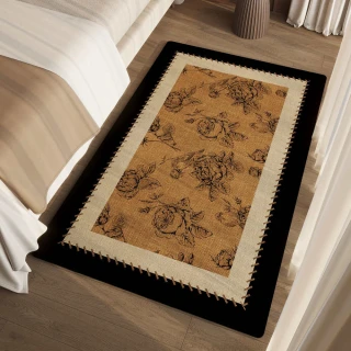 【匠俱】床邊毯80x160cm(中古風臥室床邊地毯 家用客廳地墊 沙發茶几毯 耐髒床前床邊腳墊)