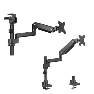 【Happytech】T56-C01R 17-40吋 螢幕支架 高承重11KG 螢幕架 電腦螢幕架 正反安裝 夾鎖兩用(可倒裝彈簧式)