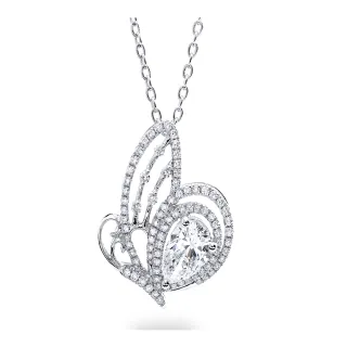 【Vividventure 亞帝芬奇】GIA 1克拉 HSI2 天然鑽石 真鑽 項鍊 翎語(鉑金台+18K金鍊)