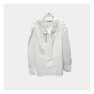 【JESSICA】出清品 氣質優雅綁帶領結小翻領長袖襯衫G34302