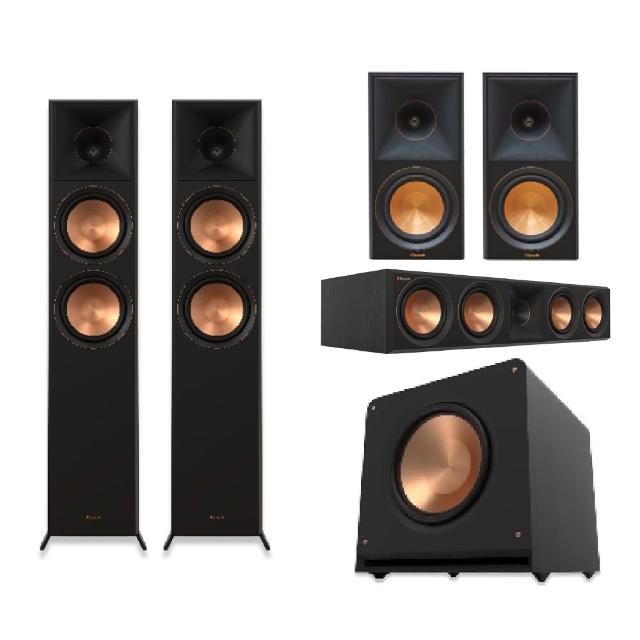 【Klipsch】RP-5000F II +RP-500C II +R-50M +RP-1000Sw(5.1聲道家庭劇院組合)