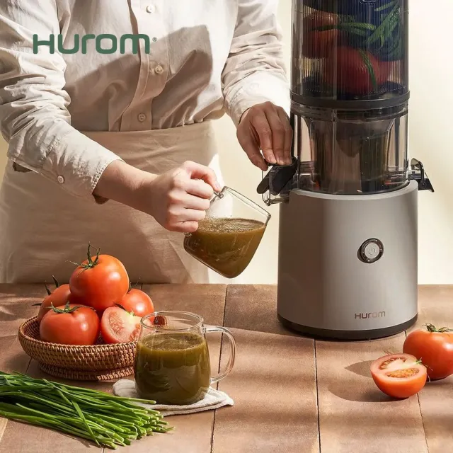 【HUROM】智能慢磨蔬果機(H-300E-IBBC03/BG/亞麻灰) + sodastream 氣泡水機 spirit