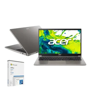 【Acer 宏碁】Office2024★15.6吋Core 3文書效能筆電(Aspire Lite/AL15-33P-31JK/Core 3-N355/8G/512G/W11)