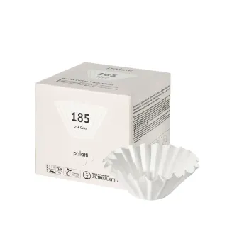 【Palatti】185 蛋糕型咖啡濾紙(2-4人份/100入/漂白濾紙/平底濾紙/波浪型濾紙)