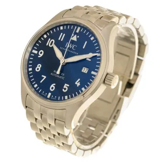 【IWC 萬國錶】馬克二十飛行員鏈帶款x藍面x40mm(IW328204)