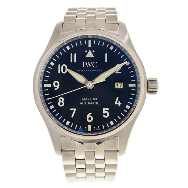 【IWC 萬國錶】馬克二十飛行員鏈帶款x藍面x40mm(IW328204)