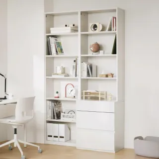 【iloom 怡倫家居】NEWT 600型抽屜六層書櫃(書櫃 書架 兒童書架 置物書架 書櫃 收納櫃 置物櫃 五層櫃)