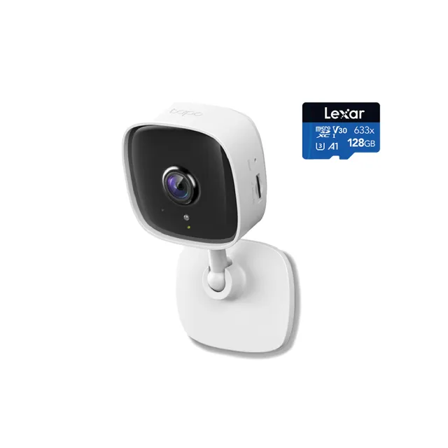 (128G記憶卡組)【TP-Link】Tapo C100 1080P 200萬畫素WiFi無線網路攝影機/監視器 IP CAM