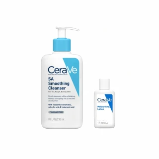 【CeraVe適樂膚】水楊酸煥膚淨嫩潔膚露 236ml+長效清爽保濕乳 30ml(加價購)
