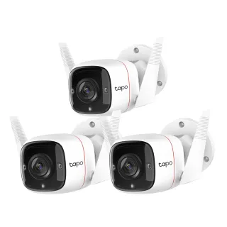 (三入組)【TP-Link】Tapo C310 3MP 300萬畫素戶外WiFi無線網路攝影/ 監視器 IP CAM(IP66防水)