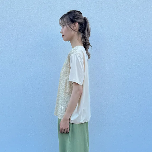 【Hana Mokuba】花木馬日系女裝圓領花紋印花上衣(T恤)