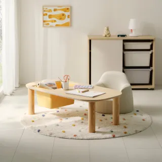 【iloom 怡倫家居】DOODLE 兒童成長桌 固定高度+含PL收納盒(桌子 成長桌 邊桌 兒童桌 成長書桌)