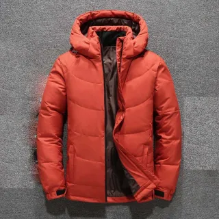 【米蘭精品】現貨+預購 真羽絨90%鴨絨羽絨外套羽絨衣夾克(冬季防風保暖簡約男外套4色74ib33)