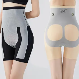 【PinLe 拼樂】雙12特降 買一送一 8D懸浮褲 高腰收腹防走光四角無痕塑身褲 無痕瘦身褲 Z131 M-3XL加大尺碼