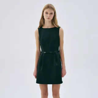 【MARDI MERCREDI】蝴蝶結腰帶無袖洋裝 黑色 短版 RIBBON BELT MINI SLEEVELESS DRESS