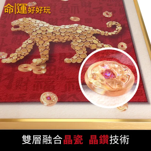 【命運好好玩】湯鎮瑋-財富豹發立體晶鑽畫(入厝禮)