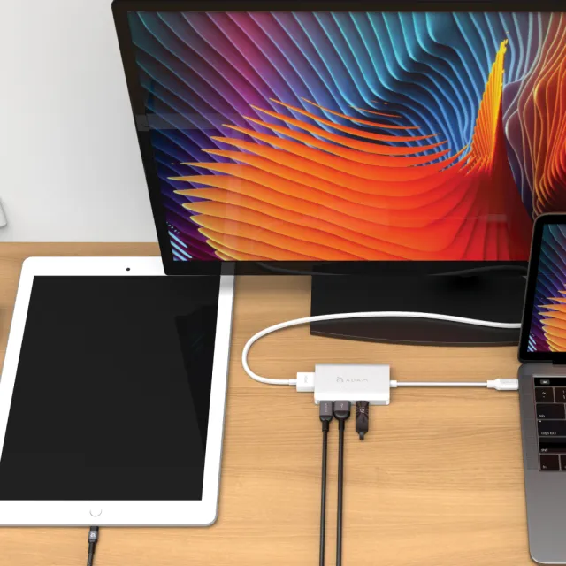 【ADAM 亞果元素】Hub A01m 四合一 USB-C HUB集線器 4K顯示(一秒擴充MacBook Air)