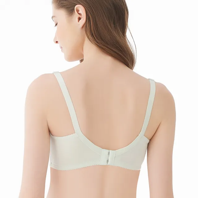 【Gennies 奇妮】哺乳內衣 沁涼蕾絲美型軟鋼圈內衣(綠)