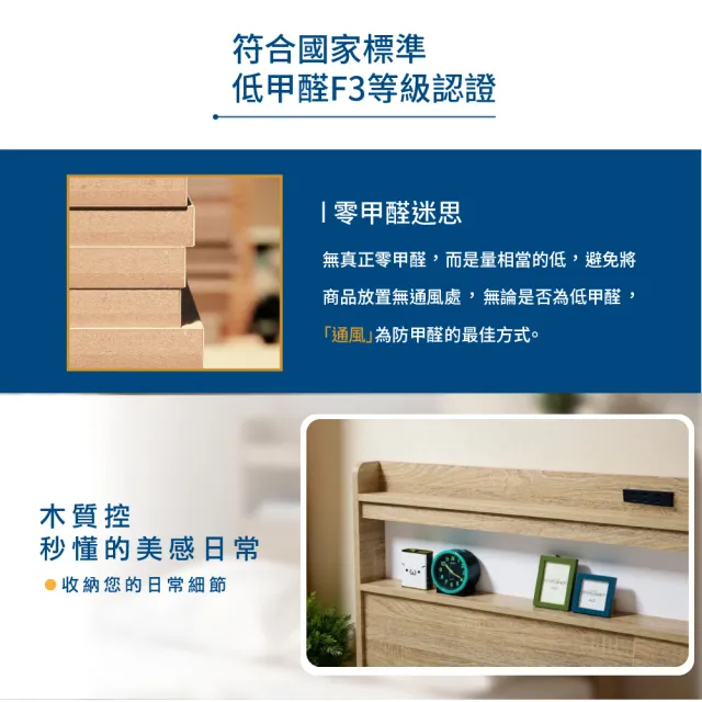 【A FACTORY 傢俱工場】直樹 日系美型 機能插座床頭片/床頭 雙大6尺