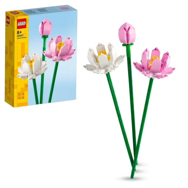 【LEGO 樂高】Botanicals 40647蓮花 & 40725櫻花_2入組(居家擺飾 禮物 花藝 手工藝 情人節禮物)