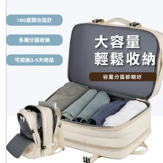 【Clook 鹿客家居】雙11 可擴充大容量後背包(旅行後背包 大背包 防災包 避難包 登機包)