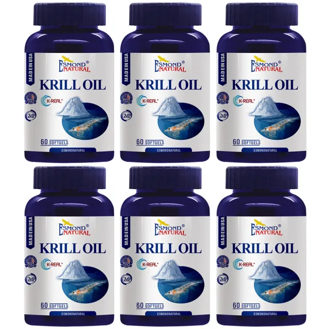 【Esmond Natural 愛司盟】南極磷蝦油軟膠囊6瓶 (60顆/瓶)