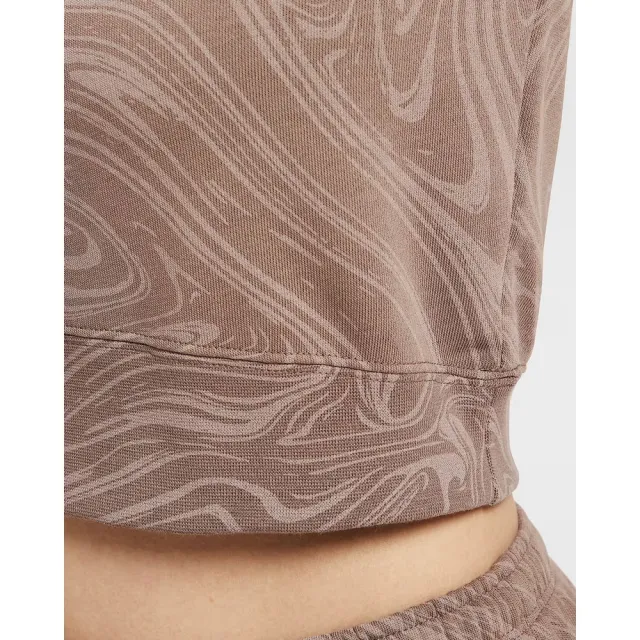 【NIKE 耐吉】短袖上衣 女 AS W NSW NK CHILL FT AOP SS T 運動 休閒 短版 淺棕(HV2398214)