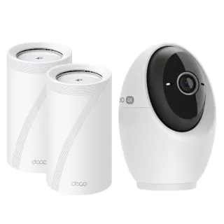 【TP-Link】4K攝影機組★Deco BE68(2-pack) Mesh路由器/分享器+Tapo C260監視器IP CAM