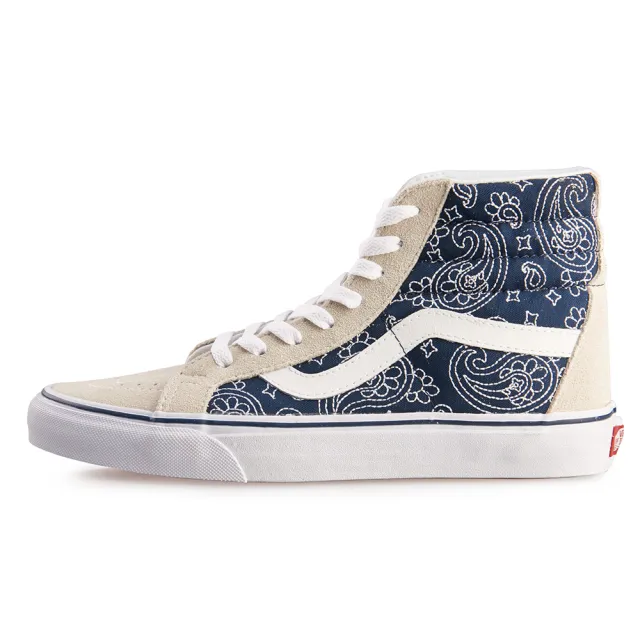 【VANS】SK8-Hi 平底 撞色圖騰 帆布鞋 米色 男 經典8孔綁帶 高筒 休閒鞋 滑板鞋 VN0003CAI9U