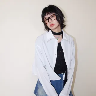 【gozo】A｜涼感天絲造型調節短版襯衫(兩色)