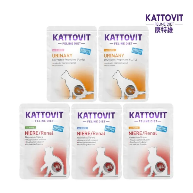 【Kattovit 康特維】處方系列-泌尿｜腎臟 保健貓餐包 85g *24入組(貓餐包、貓濕糧)