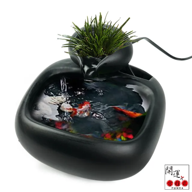 【開運方程式】陶瓷流水聚寶盆黑釉聚寶催旺財運(開店入厝禮風水擺件專業陶藝品)